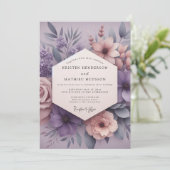 Invitation Mariage Fleur de Lilas Rêveur (Debout devant)