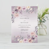 Invitation Mariage Fleur de Lilas Rêveur (Debout devant)