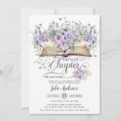 Invitation Mariage Fleur de Lilas Violet Livre Prochain Chapi (Devant)