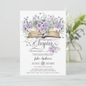 Invitation Mariage Fleur de Lilas Violet Livre Prochain Chapi (Debout devant)