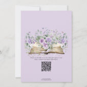 Invitation Mariage Fleur de Lilas Violet Livre Prochain Chapi (Dos)
