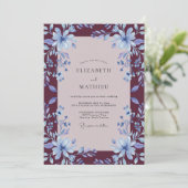 Invitation Mariage Fleur de Lys Bourguignon (Debout devant)