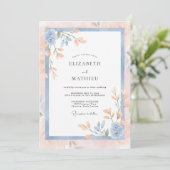 Invitation Mariage Fleur de Maïs Abricot (Debout devant)