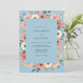 Invitation Mariage Fleur de Maïs Corail (Debout devant)