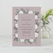 Invitation Mariage Fleur de Mauve en Fleur (Debout devant)