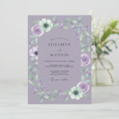 Invitation Mariage Fleur de Menthe Améthyste (Debout devant)