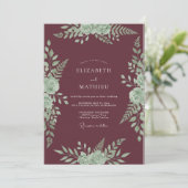 Invitation Mariage Fleur de Menthe de Bourgogne (Debout devant)