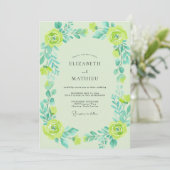 Invitation Mariage Fleur de Mer Citron (Debout devant)