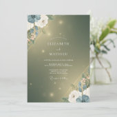 Invitation Mariage Fleur de Moss Or (Debout devant)