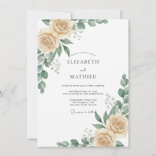 Invitation Mariage Fleur de Pampre Champagne