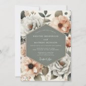 Invitation Mariage Fleur de Pêche en Fleur (Devant)
