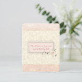 Invitation Mariage Fleur de Pêche et Dentelle (Debout devant)
