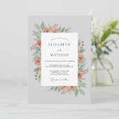 Invitation Mariage Fleur de Pêcher Délicate (Debout devant)