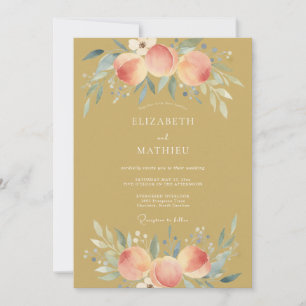 Invitation Mariage Fleur de Pêcher en Fleur