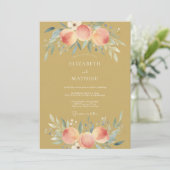 Invitation Mariage Fleur de Pêcher en Fleur (Debout devant)