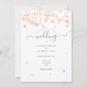 Invitation Mariage Fleur de Pêcherie (Devant)
