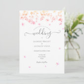 Invitation Mariage Fleur de Pêcherie (Debout devant)
