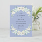 Invitation Mariage Fleur de Pervenche (Debout devant)