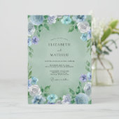Invitation Mariage Fleur de Pervenche (Debout devant)