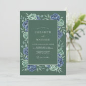 Invitation Mariage Fleur de Pervenche Épinette (Debout devant)