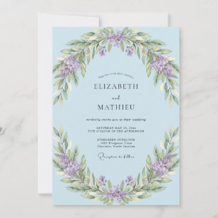 Invitation Mariage Fleur de Pervenche Sérène
