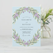 Invitation Mariage Fleur de Pervenche Sérène (Debout devant)