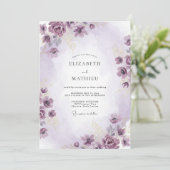 Invitation Mariage Fleur de Pétale Peinte d'Améthyste de Prai (Debout devant)