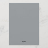 Invitation Mariage Fleur de Pin Blanc Hiver (Dos)