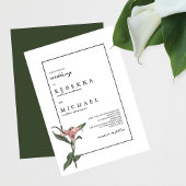 Invitation Mariage Fleur de printemps vert pâle