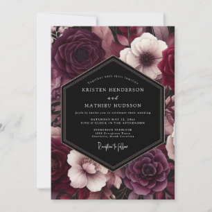 Invitation Mariage Fleur de Prune Gothique