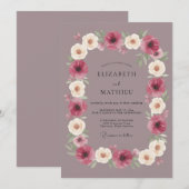 Invitation Mariage Fleur de Prunier (Devant / Derrière)