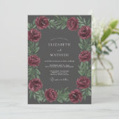 Invitation Mariage Fleur de Prunier au Charbon (Debout devant)