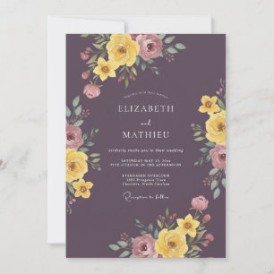 Invitation Mariage Fleur de Prunier Délicate