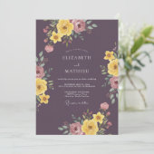 Invitation Mariage Fleur de Prunier Délicate (Debout devant)