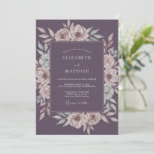 Invitation Mariage Fleur de Prunier Éthéré (Debout devant)