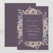 Invitation Mariage Fleur de Prunier Éthéré (Devant / Derrière)