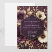 Invitation Mariage Fleur de Prunier Éthérée (Devant / Derrière)