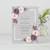 Invitation Mariage Fleur de Prunier Mauve (Debout devant)
