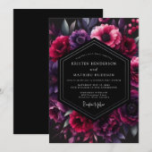 Invitation Mariage Fleur de Prunier Ombral (Devant / Derrière)