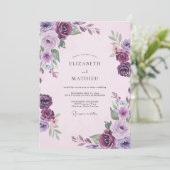 Invitation Mariage Fleur de Prunier Orchidée (Debout devant)