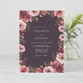 Invitation Mariage Fleur de Prunier Profond (Debout devant)