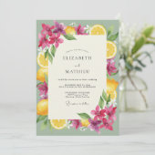 Invitation Mariage Fleur de Prunier Rose Encre (Debout devant)