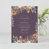 Invitation Mariage Fleur de Prunier Rouille (Debout devant)