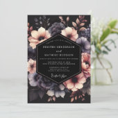 Invitation Mariage Fleur de Prunier Sombre (Debout devant)