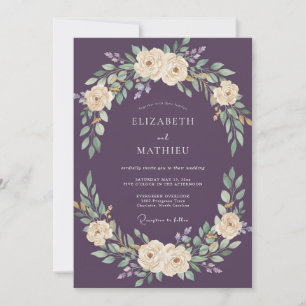 Invitation Mariage Fleur de Prunier Verdoyante
