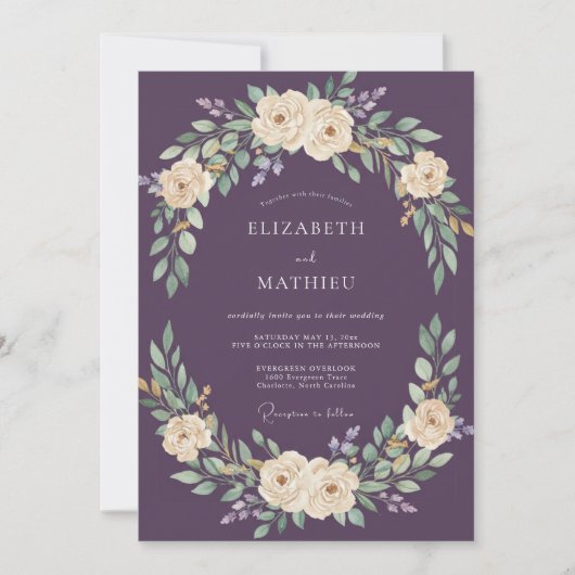 Invitation Mariage Fleur de Prunier Verdoyante (Devant)