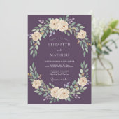 Invitation Mariage Fleur de Prunier Verdoyante (Debout devant)