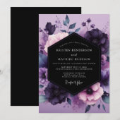 Invitation Mariage Fleur de Prunier Vespérale (Devant / Derrière)