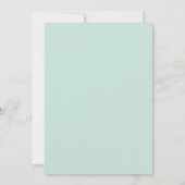 Invitation Mariage Fleur de Rose Rose Menthe (Dos)