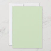 Invitation Mariage Fleur de Sage Vert Doré (Dos)